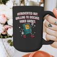Introverted But Willing To Discuss Video Games Introvert Graphic Print Coffee Mug