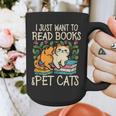 I Just Want To Read Books And Pet Cats Introvert Graphic Print Coffee Mug