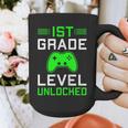 Kids 1st Grade Level Unlocked Back To School Gamer Graduation Graphic Print Coffee Mug