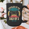 I Leveled Up To Dad Of 2 2026 Promoted To Dad Of Two Kids Graphic Print Coffee Mug