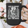 Life Is Short Buy The Book Introvert Skeleton Reading Graphic Print Coffee Mug