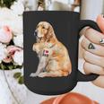 I Love Dad Patriotic Golden Retriever Canine Dog Lover Graphic Print Coffee Mug