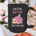 Low Social Battery Cute Snail With House Introvert Cozy Home Graphic Print Coffee Mug
