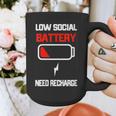 Low Social Battery Need Recharge Introvert Self-Care Graphic Print Coffee Mug Low Social Battery Need Recharge Introvert Self-Care Graphic Print Coffee Mug