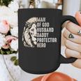 Man Of God Husband Daddy Protector Hero Lion Father's Day Graphic Print Coffee Mug