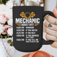 Mechanic Men Dad Hourly Rate Car Auto Garage Mechanic Graphic Print Coffee Mug