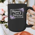 Memory Care Director Purple Floral Pansies Graphic Print Coffee Mug