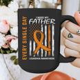 In Memory Of Dad Leukemia Awareness Father USA Flag Shirts Graphic Print Coffee Mug