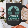 Mermaid Security Vintage Birthday Party Dad Father Day Graphic Print Coffee Mug