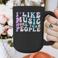 I Like Music More Than People Introvert Musician Retro Graphic Print Coffee Mug