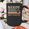Nerdy Dads Build Character Retro Fathers Day Daddy Papa Men Graphic Print Coffee Mug