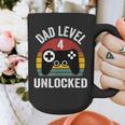 New Dad Shirt Dad Level 4 Unlocked For 4 Kids Gaming Graphic Print Coffee Mug