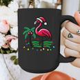 Nostalgia Holiday Tees -Adult Christmas Flamingo Small Short Sleeve Crew Neck Cotton Polyester Lightweight Ribbed Cuff Winter Graphic Print Coffee Mug