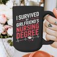 Nurse Graduation I Survived My Girlfriends Nursing Degree Graphic Print Coffee Mug