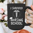 Nursing School Graduation Shirt I Survived RN Gift Graphic Print Coffee Mug