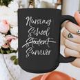 Nursing School Survivor Shirt Nurse Student Graduation Graphic Print Coffee Mug