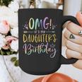 OMG It's My Daughter's Birthday Happy Bday Tie Dye Mom Dad Small Graphic Print Coffee Mug