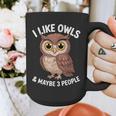 I Like Owls And Maybe 3 People Introvert Humor Casual Graphic Print Coffee Mug