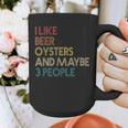 Oysters And Beer Lovers Introvert Quote Vintage Retro Graphic Print Coffee Mug