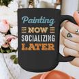 Painting Now Minimal Socializing Introvert Vintage Graphic Print Coffee Mug Painting Now Minimal Socializing Introvert Vintage Graphic Print Coffee Mug
