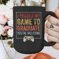 I Paused My Game To Graduate Gamer Graduation Men Boys Graphic Print Coffee Mug