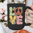Peace Sign Love Groovy Vibes Costume Nostalgia 1980s Fashion Graphic Print Coffee Mug