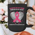 Pink In Memory Of Daughter In Law Breast Cancer Heart Print Graphic Print Coffee Mug