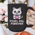 Pixel Art Pet Cat Y2K Retro Vintage Digital Nostalgia Tech Graphic Print Coffee Mug