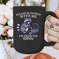 Please Be Patient I'm From The 1900s Retro Raccoon Saying Graphic Print Coffee Mug