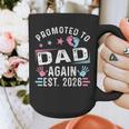 Promoted To Dad Again Est 2026 Vintage Dad Graphic Print Coffee Mug