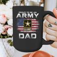 Proud To Be An Army Dad With American Flag Veteran Graphic Print Coffee Mug