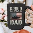 Proud Coast Guard Dad USCG American Flag T-Shirt Graphic Print Coffee Mug