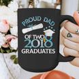 Proud Dad Of Two 2018 Graduates Twin Dads Graduation Graphic Print Coffee Mug