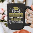 Proud Grandpa Of Two 2025 Graduates Graduation Family Graphic Print Coffee Mug