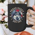 Proud Husky Dad American Flag Patriotic Husky Dad Graphic Print Coffee Mug