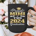 Proud Mimi Of Two 2024 Graduate Class 2024 Graduation Family Graphic Print Coffee Mug
