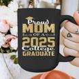 Proud Mom Of 2025 Graduate College Shirt Graduation Graphic Print Coffee Mug