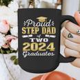 Proud Step Dad Of Two 2024 Graduate Class 2024 Graduation Graphic Print Coffee Mug