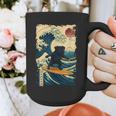 Pug Japanese Kanagawa Wave Surfing Japan Mom Dad Kids Graphic Print Coffee Mug