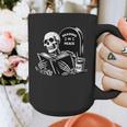 READING IN PEACE RIP Introvert Skeleton Read Book Meme Graphic Print Coffee Mug READING IN PEACE RIP Introvert Skeleton Read Book Meme Graphic Print Coffee Mug