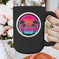 Retro 80s Synthwave Sunset & Palm Trees Retro Nostalgia 80s Graphic Print Coffee Mug
