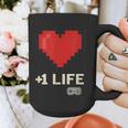 Retro Gamer 1 Life Pixel Heart – 8-Bit Gaming Nostalgia Graphic Print Coffee Mug