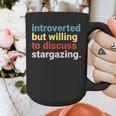 Retro Introverted But Willing Stargazing Lover Graphic Print Coffee Mug