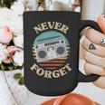 Retro Radio Never Forget Nostalgia Vintage Graphic Print Coffee Mug