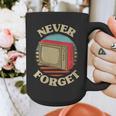 Retro TV Never Forget Nostalgia Vintage Graphic Print Coffee Mug