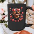 Rottweiler Heart Glasses Cute Rottie Dog Lover Mom Dad Kids Graphic Print Coffee Mug