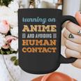 Running On Anime Social Introvert Humor Vintage Graphic Print Coffee Mug Running On Anime Social Introvert Humor Vintage Graphic Print Coffee Mug