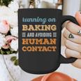 Running On Baking Social Introvert Humor Vintage Graphic Print Coffee Mug Running On Baking Social Introvert Humor Vintage Graphic Print Coffee Mug