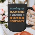 Running On Baking Social Introvert Humor Vintage Graphic Print Coffee Mug Running On Baking Social Introvert Humor Vintage Graphic Print Coffee Mug
