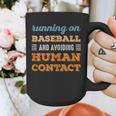 Running On Baseball Social Introvert Humor Vintage Graphic Print Coffee Mug Running On Baseball Social Introvert Humor Vintage Graphic Print Coffee Mug